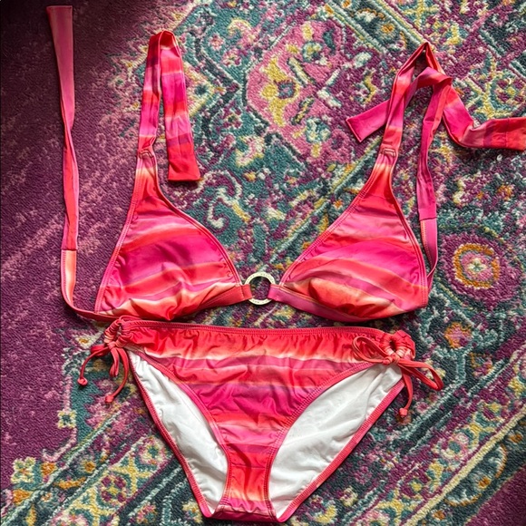 Nautica Swim Nautica Vibrant Pink And Orange Bikini Set Poshmark